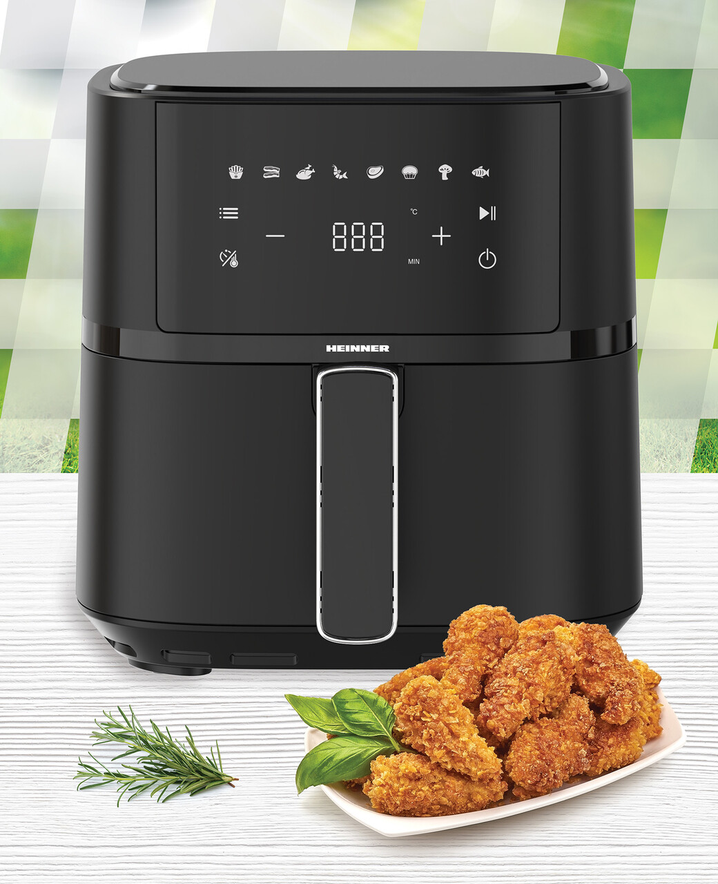 Friteuza BlackMatte, Heinner, 4 L, 1500W, plastic, negru - imagine 6